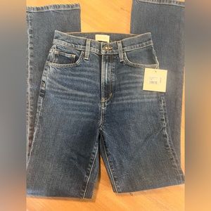 Favorite Daughter super high rise mini boot cut jeans in Woodside blue